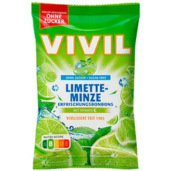 VIVIL® Limette-Minze ohne Zucker Bonbons 120,0 g