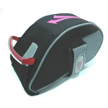 on bike lady Halbstarre Fahrradsatteltasche Damen schwarz/rosa