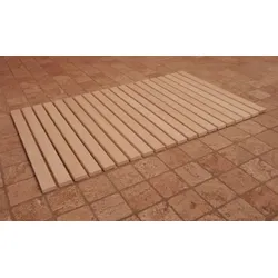 VIA NORDICA - Fussmatte aus Espe (Pappel) naturbelassen 100x60cm