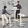 Maclean Brackets Höhenverstellbarer Laptoptisch mit Rollen Sitz-steh-Schreibtisch Gasfeder Höhenverstellbar bis max. 113cm 30 Grad Neigbar Belastbar bis 8kg (Weiße Farbe)