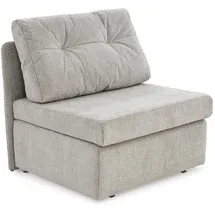 JOB Schlafsessel TUNIS Chenille 85 x 89 x 81 cm Grau mit Kissen
