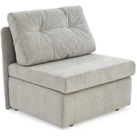 JOB Schlafsessel TUNIS Chenille 85 x 89 x 81 cm Grau mit Kissen