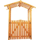 Promadino Rosenbogen 167 x 53 cm Kiefernholz Braun