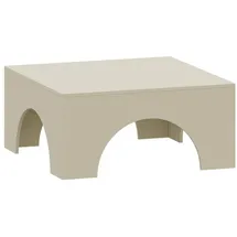 [en.casa] Vivatka Sandfarben Holz 80 x 80 x 37 cm
