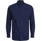 JACK & JONES Blaparker Langarmhemd Perfect Navy L