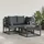vidaXL Garten-Lounge-Set 3-tlg. schwarz