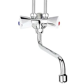 Tuganna Niederdruck-Armatur für 5 L und 10 L drucklose Obertischwarmwasserspeicher, 1/2" drehbare Ventiloberteile, Chrom