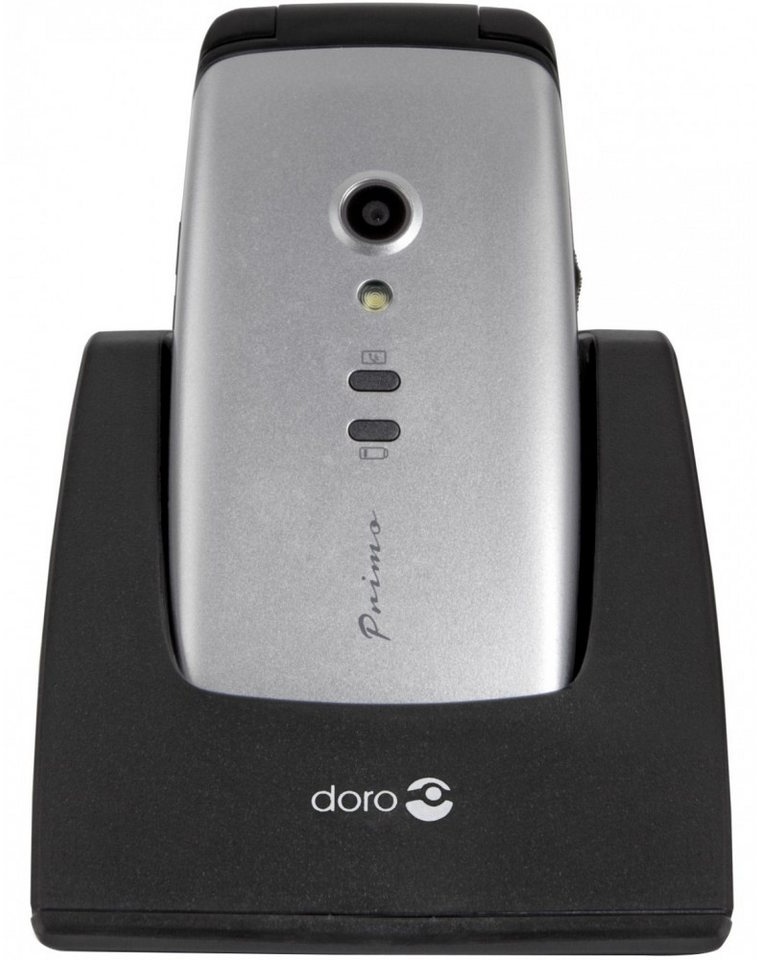 Doro Primo 406 by - Seniorenhandy - silber/schwarz Smartphone (2,4 Zoll) schwarz|silberfarben