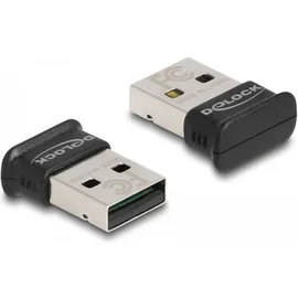 DeLock USB Bluetooth 5.0 Adapter Klasse 1 im Micro Design - Reichweite bis 100m