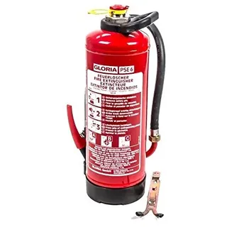 Gloria ABC-Pulver-Feuerlöscher PSE 6 GA, Schlagkopf, ÖNORM EN 3, Löschpulver 6 kg