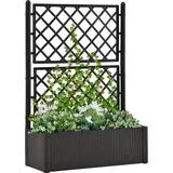 vidaXL Garten-Hochbeet mit Spalier Selbstbewässerungssystem 100 x 43 x 142 cm Silber