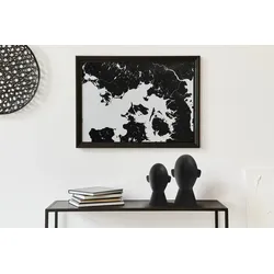 Skulptur KAYOOM "Skulptur Phantom 225", schwarz, B:15cm, Dekofiguren, Handgefertigte Face-Skulptur aus Aluminium