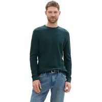 Tom Tailor Herren Basic Strick-Pullover aus Baumwolle,36296 - Dark