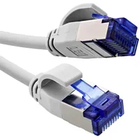 InLine Patchkabel Slim, Cat.6A, S/FTP, TPE (LSZH) flexibel, PoE, Kupfer (CU), LAN, Ethernet, Netzwerk Kabel, RJ45 Gigabit, weiß, 3m, 74903W