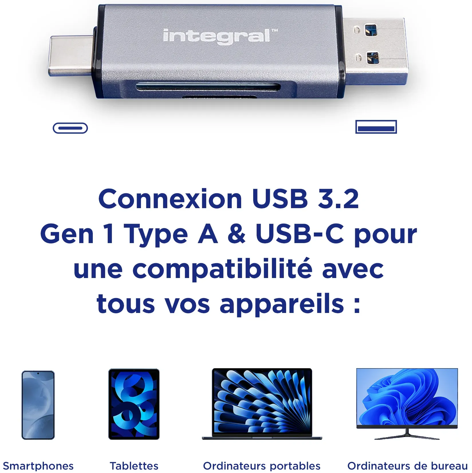 INTEGRAL Cardreader Duo USB 3.2 Type A und Type C