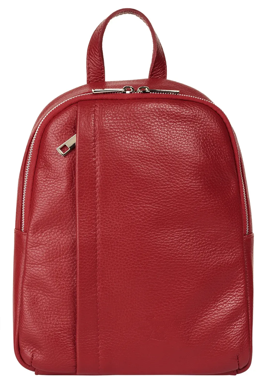 Cityrucksack SAMANTHA LOOK, Damen, Gr. B/H/T: 29cm x 9cm, onesize, rot, Leder, Rindsleder, Rucksäcke Cityrucksack, Echt Leder, Made in Italy