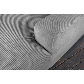 KAWOLA Big Sofa Madeline Cord grau