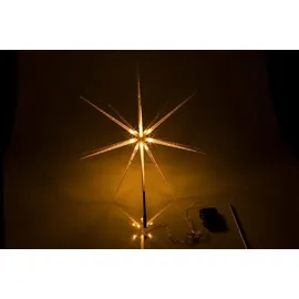 Out of the Blue LED, Gartenstecker, Star, 14 LEDs, warmweiss, batteriebetrieben mit Timer - Weiß