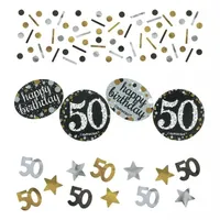 Amscan Konfetti Tischdeko 34 g Gold/Mehrfarbig