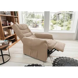 Livetastic Fernsehsessel Nino Textil 76 x 106 x 94 cm Hellbraun mit Relaxfunktion
