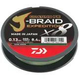 Daiwa J-Braid Expedition X8E, 0,16mm, 9,8kg/21,6lbs, 300m, Dark Green/Dunkelgrün, Geflochtene Angelschnur, 12551-116