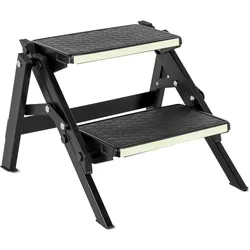 BRUNNER Doppel Trittstufe Ruckstep Black Fluo Wohnwagen Einstieg Camping Tritt