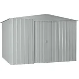 Globel Industries Metall-Gerätehaus 10x8 Silber Metallic B x T: 295 cm x 237 cm