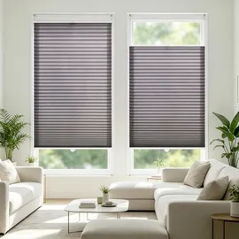 salcar Plissee 60 x 130 cm grau