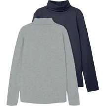 NAME IT 2er-Pack Rollkragenpullover in Dark Sapphire | Gr.: 134/140