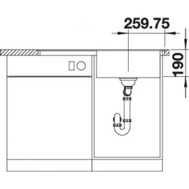 Blanco Zenar 5 S-F felsgrau