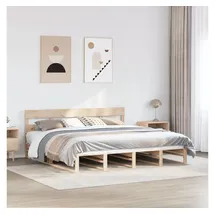 vidaXL Massivholzbett 180 x 200 cm Beige