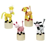 GoKi Wackelfiguren Tiere 4er Pack sortiert (53959)