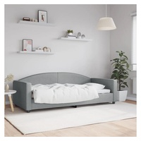 furnicato Bett Tagesbett Hellgrau 90x200 cm Stoff grau