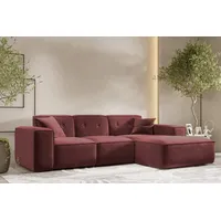 Fun Möbel Ecksofa Designersofa CESINA Stoff Perfect Harmony Bordeauxrot