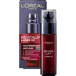 L'Oréal Paris Dermo Revitalift Laser x3 Serum Anti Age - Straffendes Anti-Aging-Serum mit Hyaluronsäure und Vitamin C