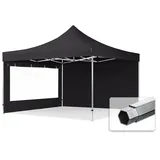 TOOLPORT 4x4m Aluminium Faltpavillon ALU Pavillon Partyzelt schwarz