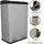 MonsterShop Doppel Tretmülleimer 60 l Silber