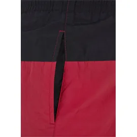 URBAN CLASSICS Block Swim Shorts Schwarz/Rot L