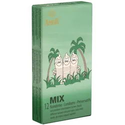 «Mix» stimulierende Kondome mit verschiedenen Texturen (12 Kondome) 12 St