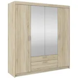 masseno Drehtürenschrank ELENORA 176,3 x 190,5 x 53 cm Braun
