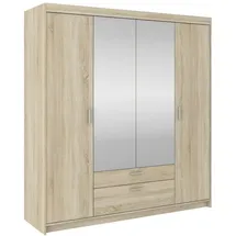 masseno Drehtürenschrank ELENORA 176,3 x 190,5 x 53 cm Braun