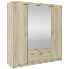 masseno Drehtürenschrank ELENORA 176,3 x 190,5 x 53 cm Braun