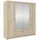 masseno Drehtürenschrank ELENORA 176,3 x 190,5 x 53 cm Braun