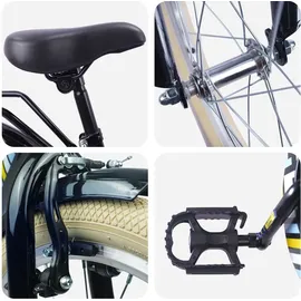 vidaXL Kinderfahrrad 18 Zoll schwarz