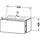 Duravit L-Cube 82x39,1cm, graph matt, 1 Auszug, LC615708080
