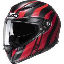 HJC F70 Galla Helm, schwarz-rot, Größe S für Männer