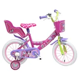 albri Unisex – Erwachsene Bicicletta Da Bambina Da 14 Pollici Di Disney Minnie Zoll Mouse Kinderfahrrad, Rosa