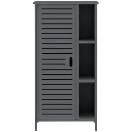 [en.casa] Badezimmerschrank Vansbro 96x48x24 cm WPC Dunkelgrau