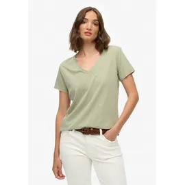Superdry Studios Slub Emb Vee Grün XS