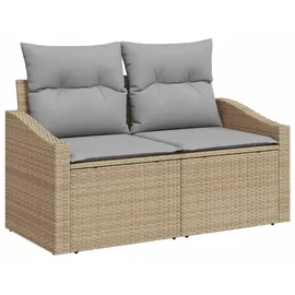 vidaXL Sofa Set 7-tlg. Beige/Grau